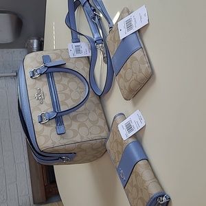 Coach bag with Wallet and Zip bag
